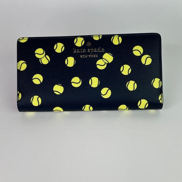 Kate Spade Tennis Toss Large Slim Bifold Wallet and - Picture 4 of 12